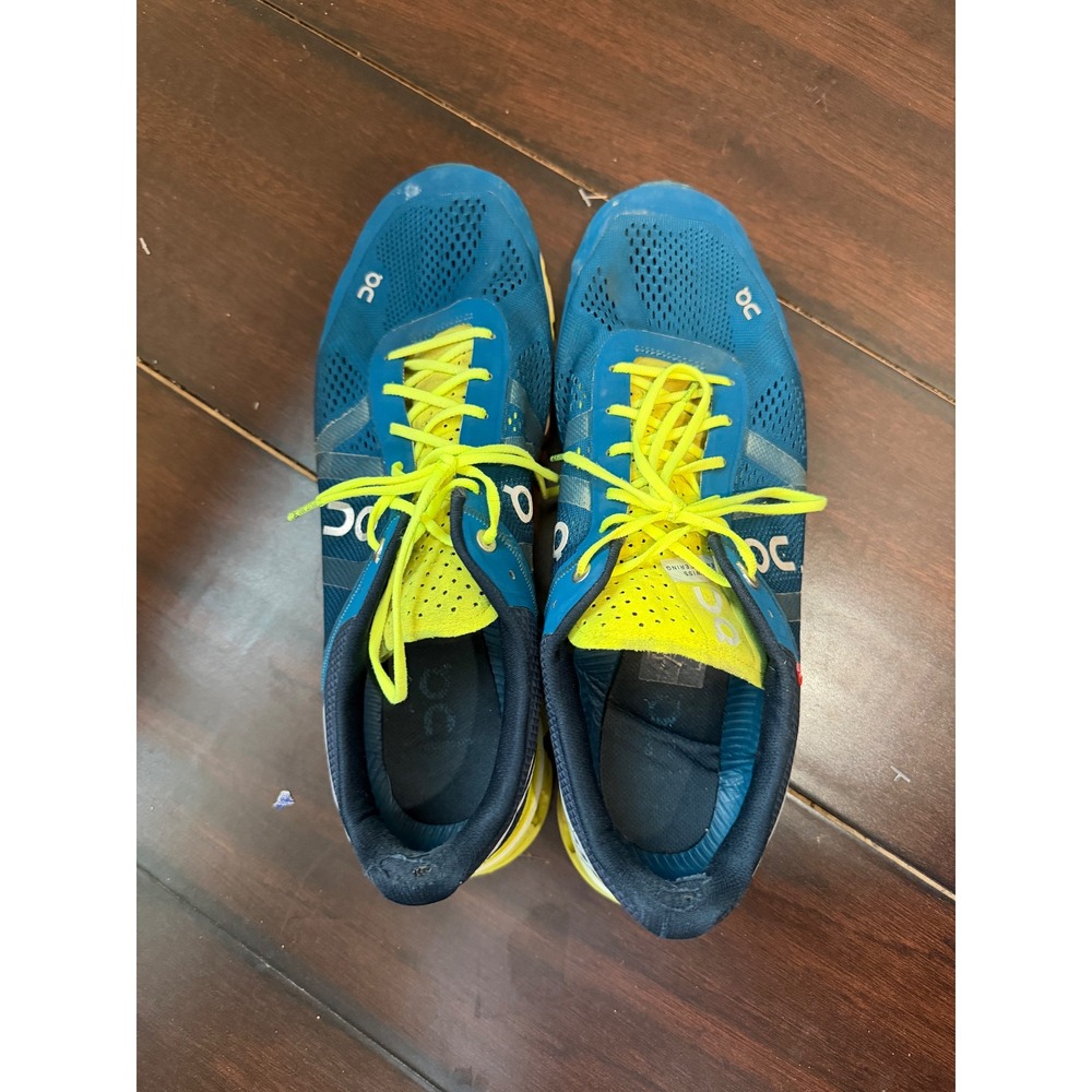 On‎ Cloudflow Mens 11.5 Blue Yellow Running Shoes Swiss Engineering Sneakers